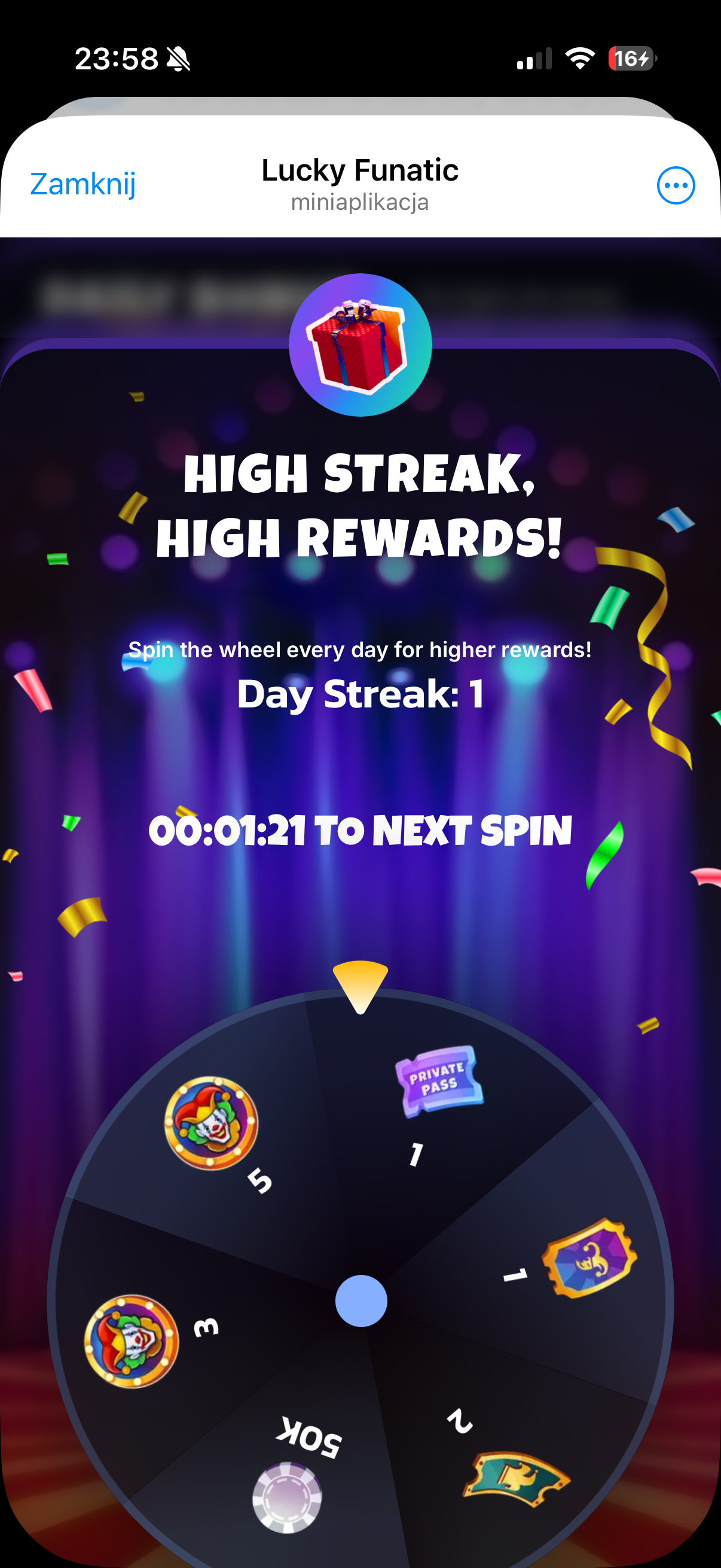 Daily bonus